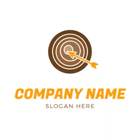 Joinery Logo Arrow and Wood Target logo design