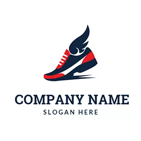 Boot Logo Beautiful Running Shoe logo design