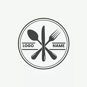 Plate Logo Cutlery Menu Logo logo design