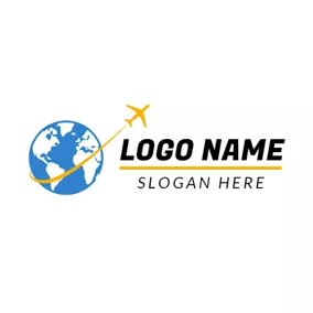 Plane Logo Fantastic Voyage Flight logo design