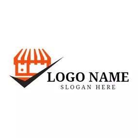 Advertising Logo Orange Shopping Center logo design
