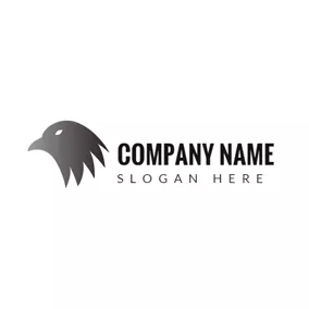 Falcon Logo Outlined Gray Eagle logo design