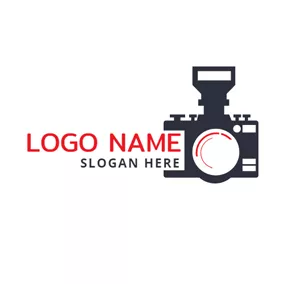 Photobooth Logo Simple Black Camera logo design