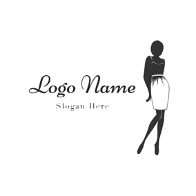Costume Logo Slender Female Model logo design