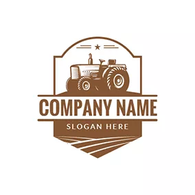 Crop Logo Star Combine Harvester logo design