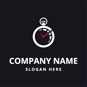 Signal Logo Stopwatch Simple Background logo design