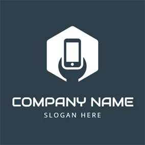 Contact Logo Tool and Black Mobile Phone logo design