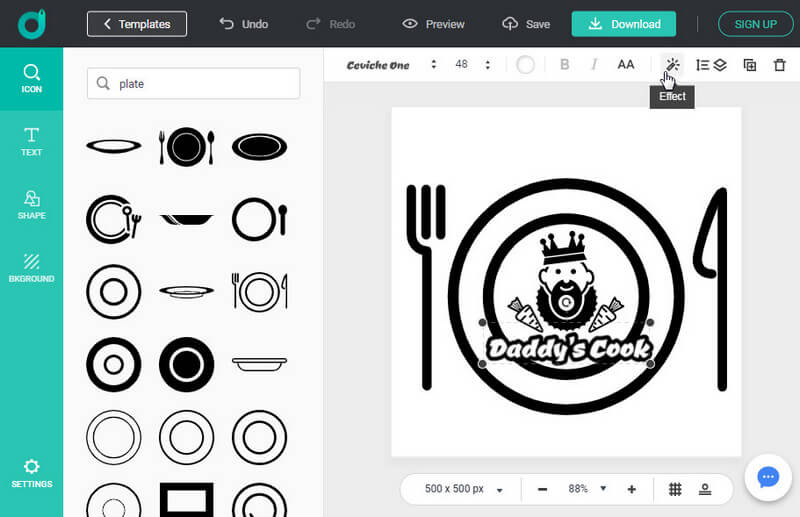 turn your design thinking to a logo illustration