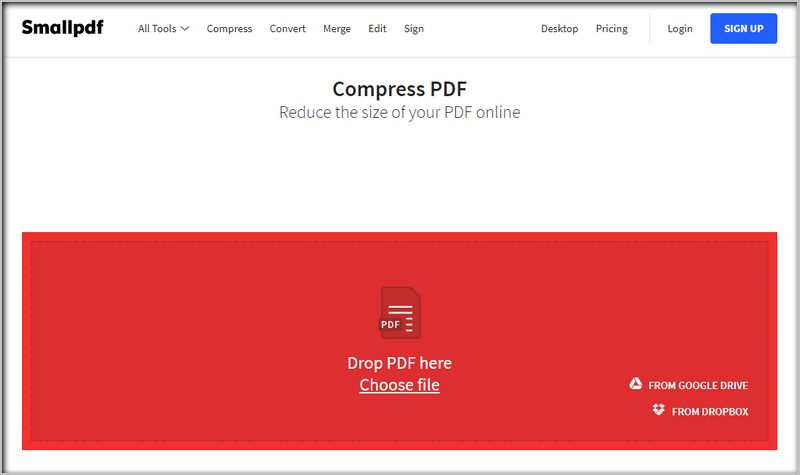 Smallpdf compresses your PDF photo.