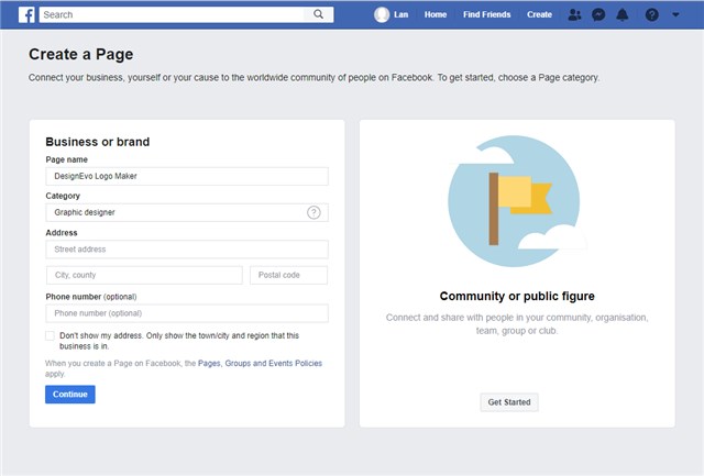 How to Create a Facebook Business Page - Create a Page