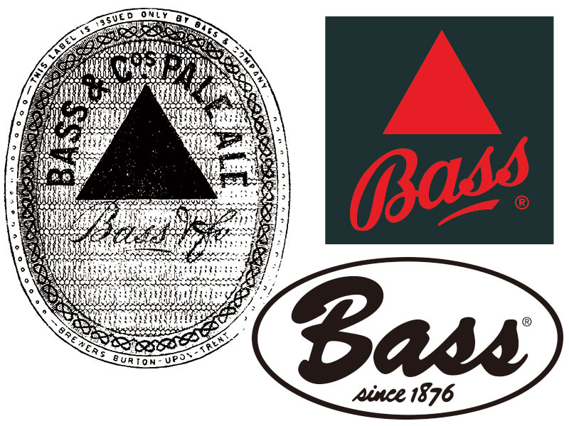 World first logo - Bass Ale beer in 1876