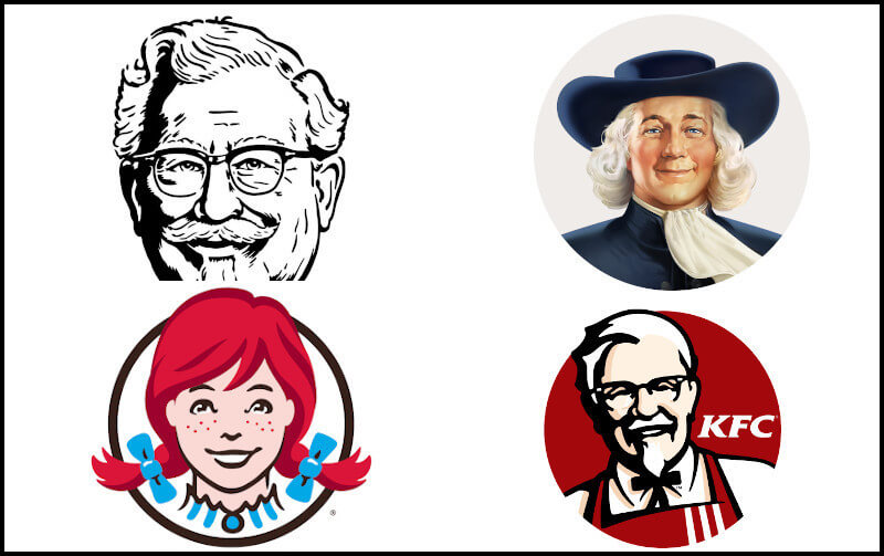 Famous people logo templates that's carefully outlined