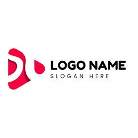 Logotipo De Play 3D Abstract Music Advertising logo design