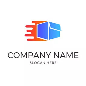 Deliver Logo 3D Box Speed Courier logo design