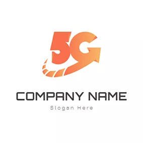Software & App Logo 5g Arrow Rotate Combine logo design