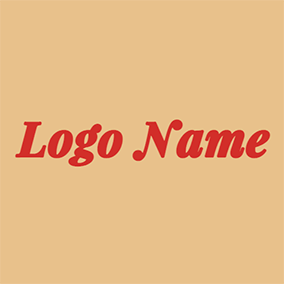 Font Logo 70s Red Bold logo design