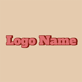 Font Logo 70s Wordart Shadow logo design