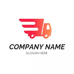 Logistics Logo Abstract and Simple Truck logo design