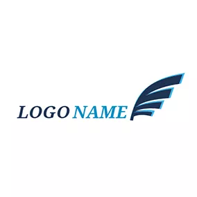 Logótipo De Elemento Abstract Blue and Green Wing logo design