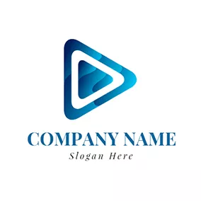 Logotipo De Canal Abstract Blue Video logo design