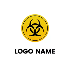 Warning Logo Abstract Circle Toxic Logo logo design
