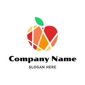 Logotipo De Bebida Abstract Colorful Apple logo design