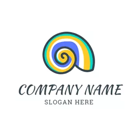 Conch Logo Abstract Colorful Shell Icon logo design