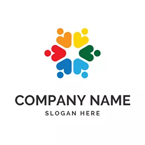Rainbow Logo Abstract Employees logo design
