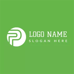 管道 Logo Abstract Encircled Letter P logo design