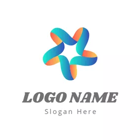 Action Logo Abstract Flower and Star logo design