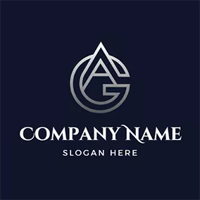 Ag Logo Abstract Gradient Overlay Letter A G logo design