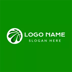 篮球Logo Abstract Green Basketball logo design