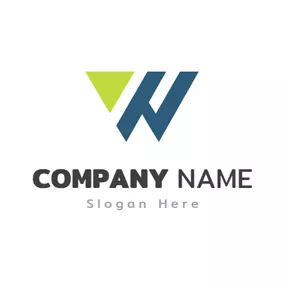 Agency Logo Abstract Green Letter W logo design