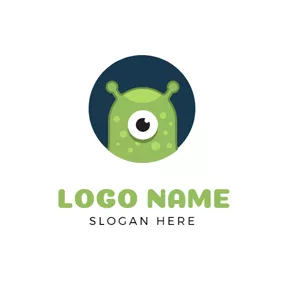 Horn Logo Abstract Green Monster logo design