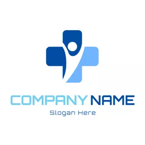 People Logo Abstract Human and Plus logo design