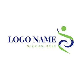 Logotipo S Abstract Human Letter S P logo design