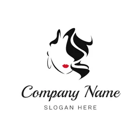 People Logo Abstract Mode and Black Hair logo design