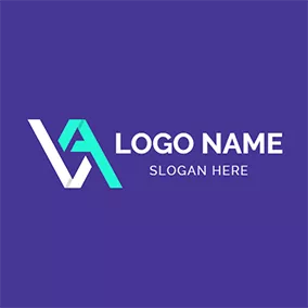 Va Logo Abstract Paper Folding and V A logo design