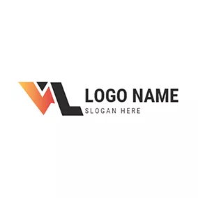 L Logo Abstract People Letter V L logo design