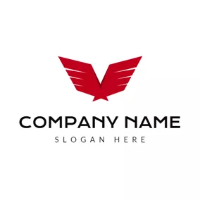 Animated Logo Abstract Red Wing logo design