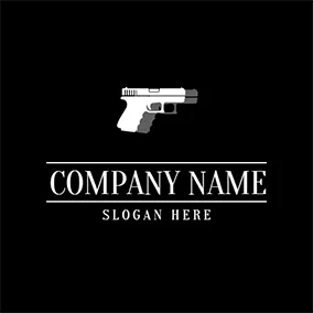 Corporate Logo Abstract White Gun Icon logo design