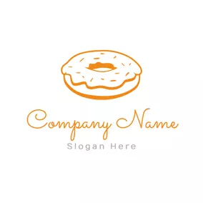 甜甜圈Logo Abstract Yellow Doughnut Icon logo design