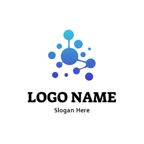 Chemical Logo Abundant Circle and Chemistry Structure logo design