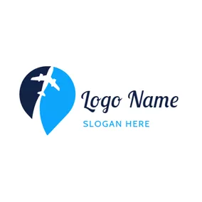 地址 Logo Airplane and Airline Icon logo design