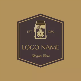 Video Logo Antique Black Camera logo design