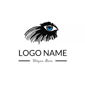 Logotipo De Ojo Art Freehand and Eyelash logo design