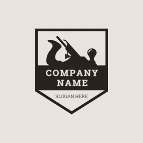 Carpentry Logo Badge and Facing Machine logo design