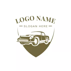 車行 Logo Badge and Vintage Car logo design