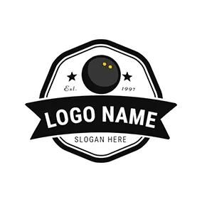 Logótipo De Emblema Badge Decoration Squash Ball logo design