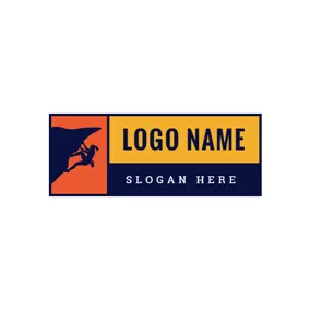 Outdoor Logo Banner and Brave Mountain Climber logo design